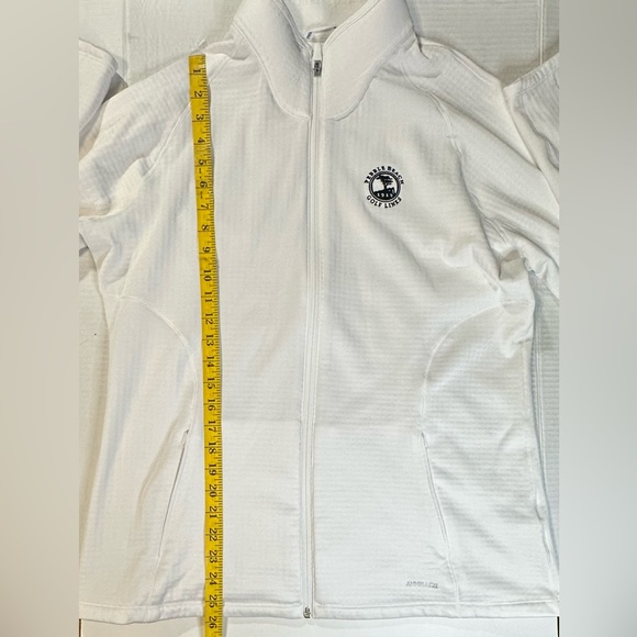 Cutter & Buck Annika White Zip Up Sweater Golf Pebble Beach Logo Dry Tec XL - Picture 3 of 10